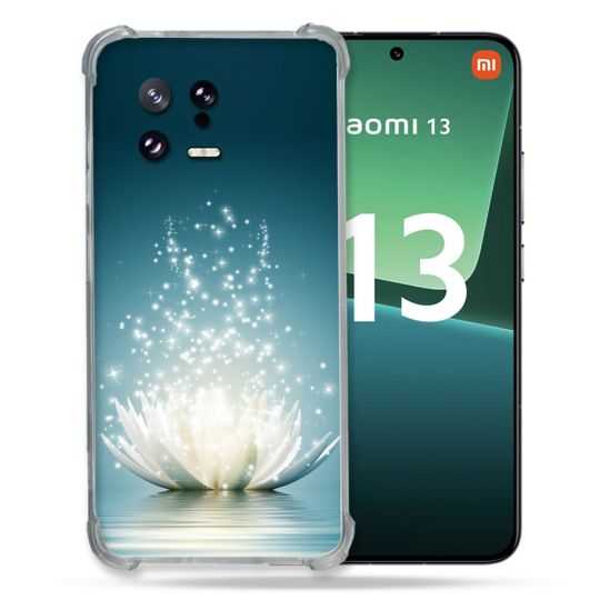 Coque Renforcée pour Xiaomi Mi 13 Fleur Lotus Blanc