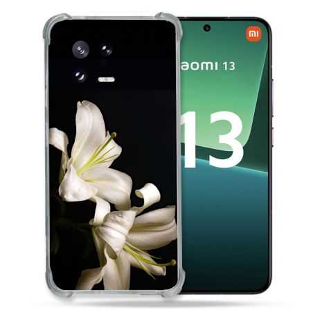Coque Renforcée pour Xiaomi Mi 13 Fleur Lys Noir
