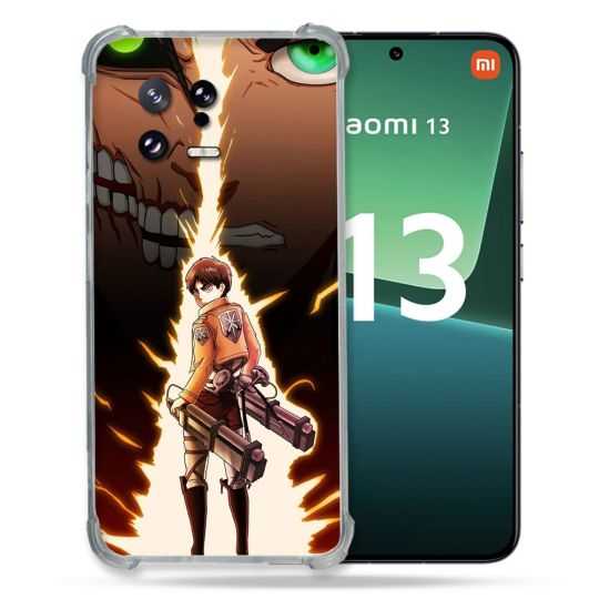 Coque Renforcée pour Xiaomi Mi 13 Manga Attaque Titans Eren Eclair