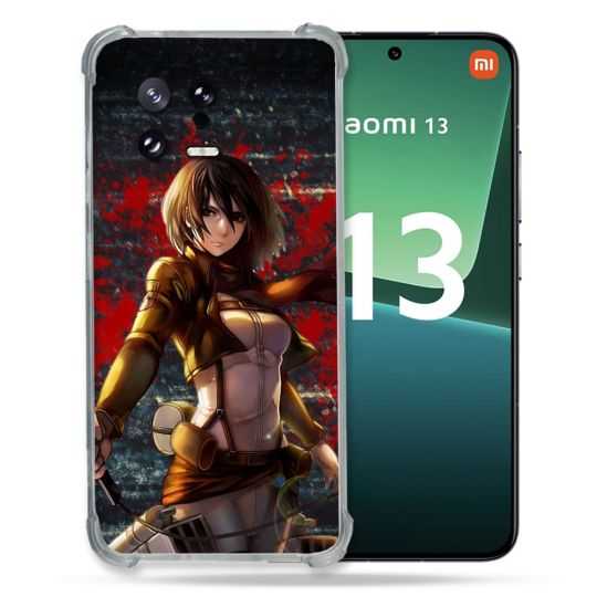 Coque Renforcée pour Xiaomi Mi 13 Manga Attaque Titans Mikasa