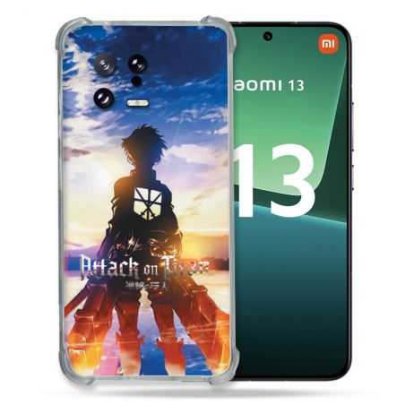 Coque Renforcée pour Xiaomi Mi 13 Manga Attaque Titans Soleil