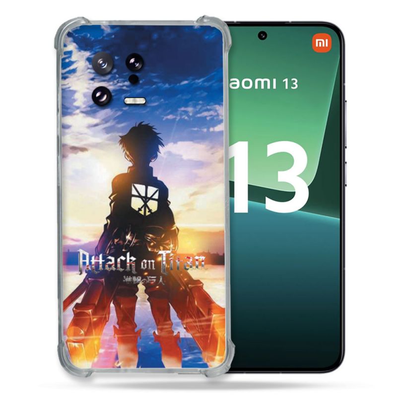 Coque Renforcée pour Xiaomi Mi 13 Manga Attaque Titans Soleil