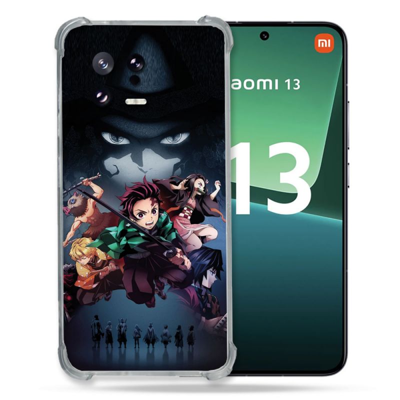 Coque Renforcée pour Xiaomi Mi 13 Manga Demon Slayer Noir