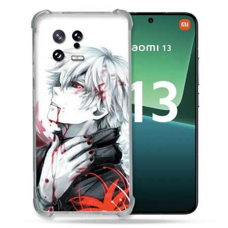 Coque Renforcée pour Xiaomi Mi 13 Manga Tokyo Ghoul Kaneki Blanc