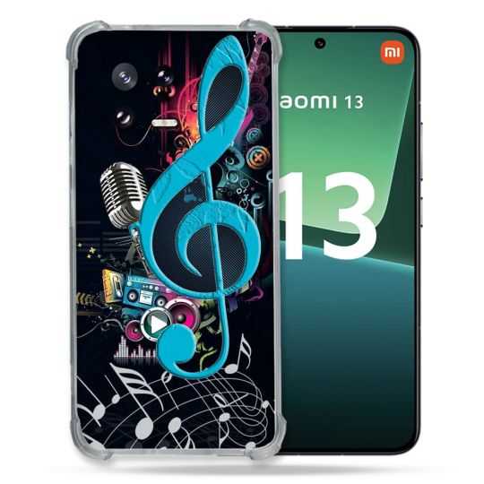 Coque Renforcée pour Xiaomi Mi 13 Musique Cle Sol Bleu