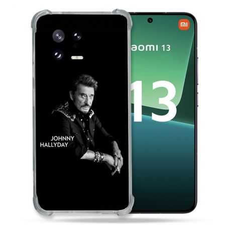Coque Renforcée pour Xiaomi Mi 13 Musique Johnny Hallyday Noir
