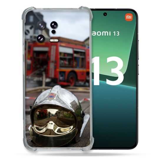 Coque Renforcée pour Xiaomi Mi 13 Pompier Casque Camion