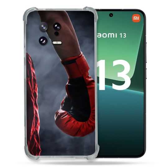 Coque Renforcée pour Xiaomi Mi 13 Sport Boxe Gant Rouge
