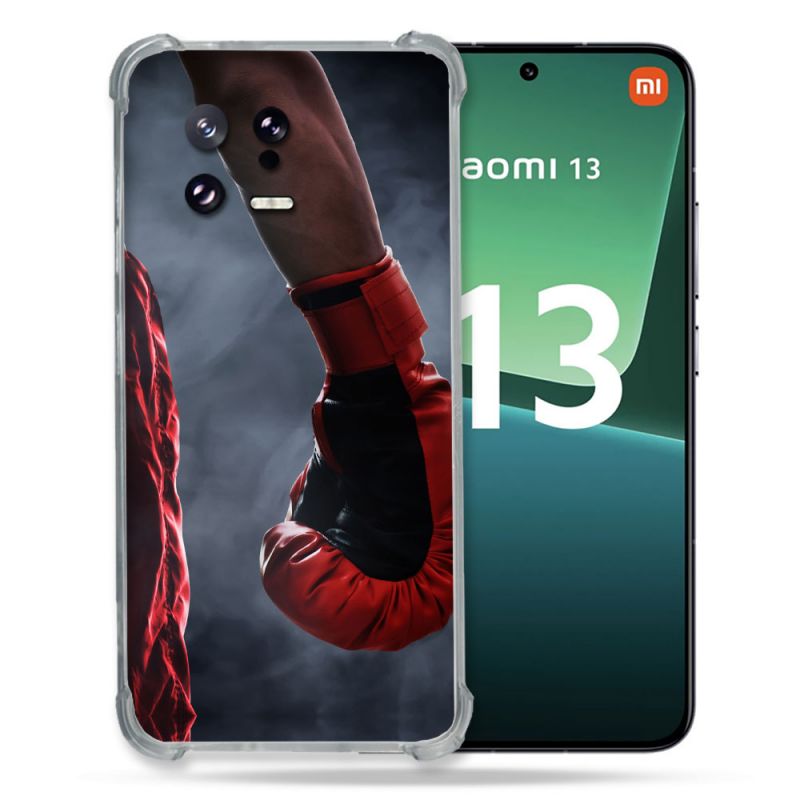 Coque Renforcée pour Xiaomi Mi 13 Sport Boxe Gant Rouge