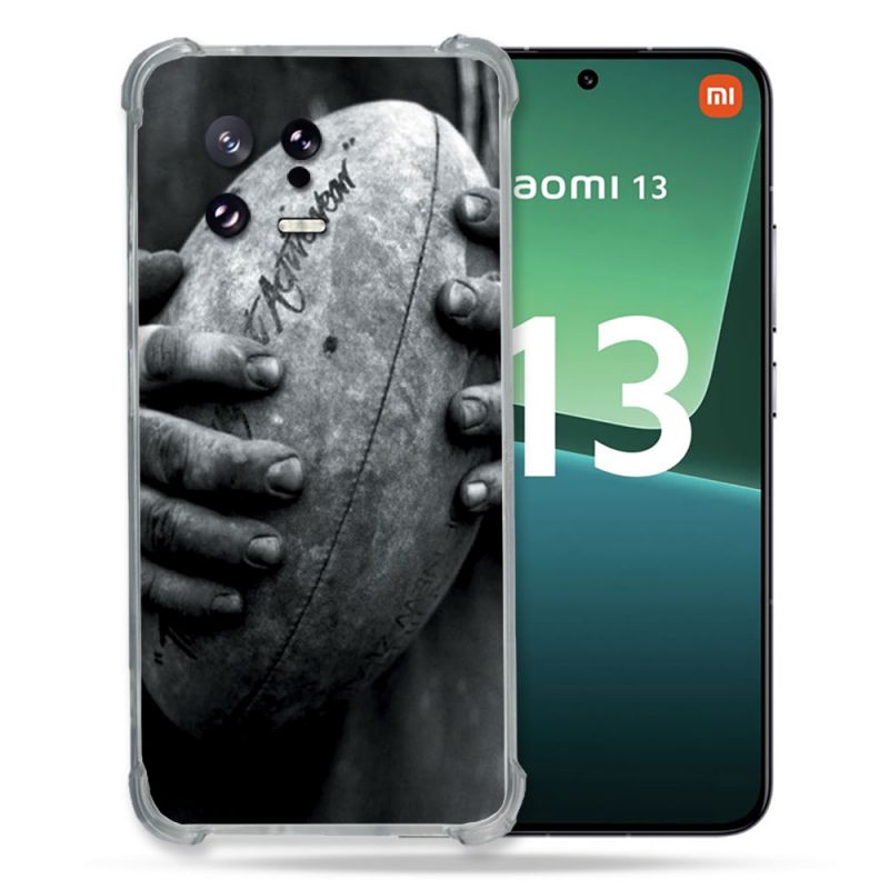 Coque Renforcée pour Xiaomi Mi 13 Sport Rugby Ballon Vintage