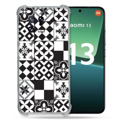 Coque Renforcée pour Xiaomi Mi 13 Texture Carreau Ciment Noir