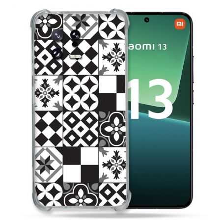 Coque Renforcée pour Xiaomi Mi 13 Texture Carreau Ciment Noir