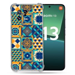 Coque Renforcée pour Xiaomi Mi 13 Texture Carreau Ciment Orange