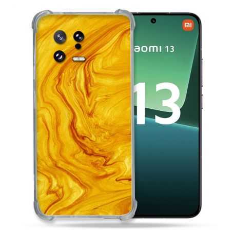 Coque Renforcée pour Xiaomi Mi 13 Texture Marbre Jaune