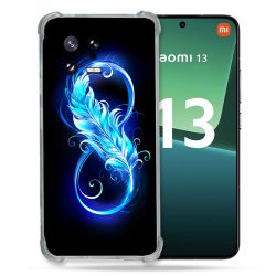 Coque Renforcée pour Xiaomi Mi 13 Texture Plume Infini Bleu