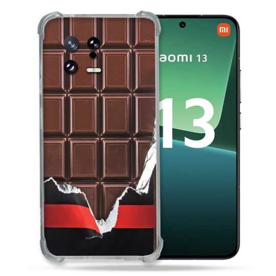 Coque Renforcée pour Xiaomi Mi 13 Texture Trompe Oeil Chocolat