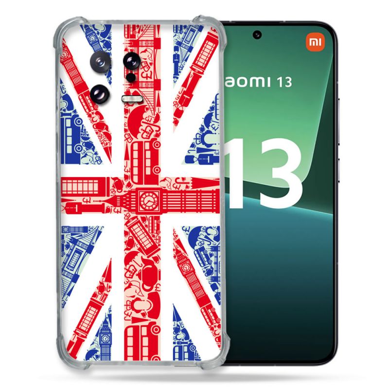Coque Renforcée pour Xiaomi Mi 13 Voyage Angleterre Blanc