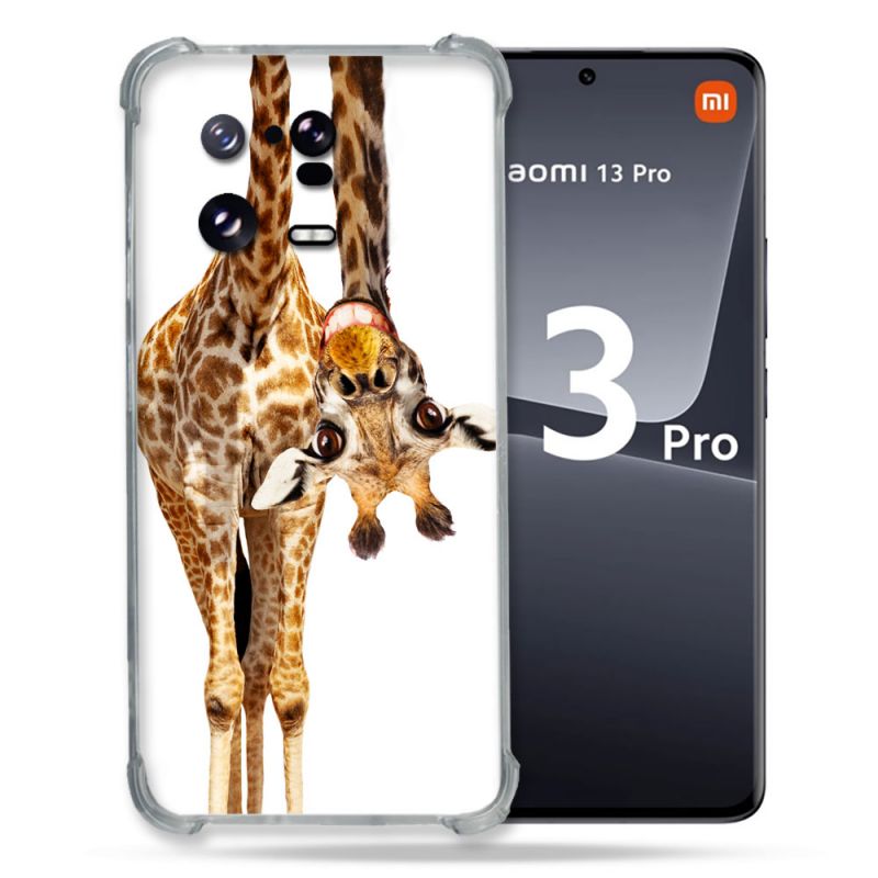 Coque Renforcée pour Xiaomi Mi 13 PRO Animal Girafe Blanche