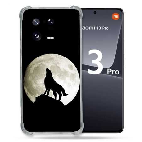 Coque Renforcée pour Xiaomi Mi 13 PRO Animal Loup Noir