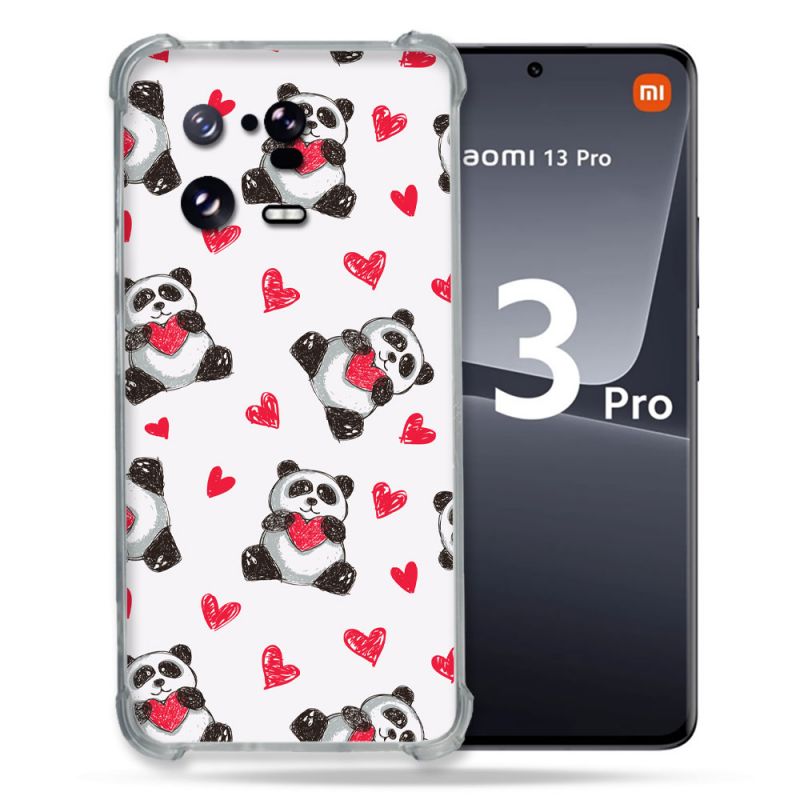 Coque Renforcée pour Xiaomi Mi 13 PRO Animal Panda Cœur