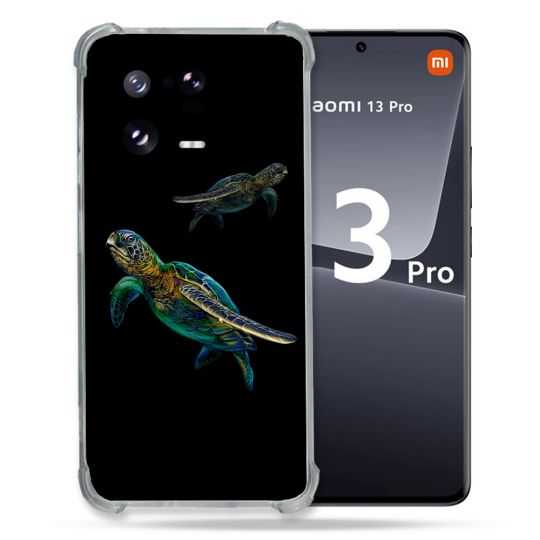 Coque Renforcée pour Xiaomi Mi 13 PRO Animal Tortue Noire multicolore