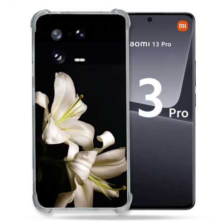 Coque Renforcée pour Xiaomi Mi 13 PRO Fleur Lys Noir
