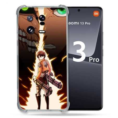 Coque Renforcée pour Xiaomi Mi 13 PRO Manga Attaque Titans Eren Eclair