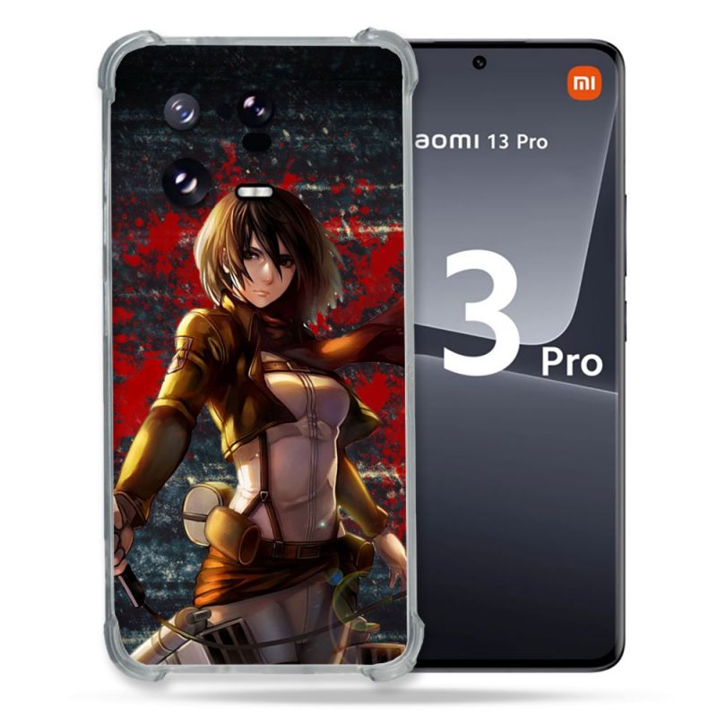 Coque Renforcée pour Xiaomi Mi 13 PRO Manga Attaque Titans Mikasa
