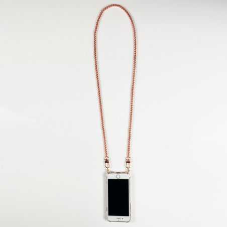 Coque Renforcée Transparente pour Xiaomi Mi 13 Lanière / Bandoulière / Cordon Metal Serpent Rose