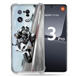 Coque Renforcée pour Xiaomi Mi 13 PRO Moto Course GP Blanche