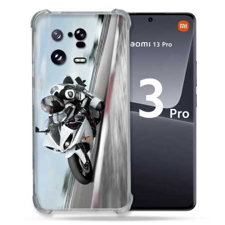 Coque Renforcée pour Xiaomi Mi 13 PRO Moto Course GP Blanche
