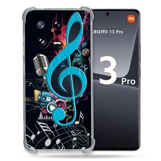 Coque Renforcée pour Xiaomi Mi 13 PRO Musique Cle Sol Bleu