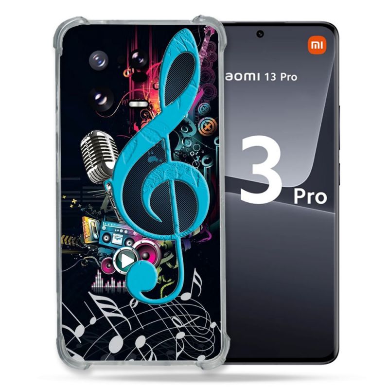 Coque Renforcée pour Xiaomi Mi 13 PRO Musique Cle Sol Bleu