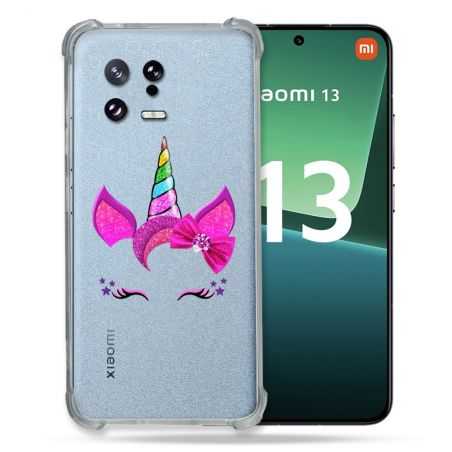 Coque Renforcée Transparente pour Xiaomi Mi 13 Licorne Paillette