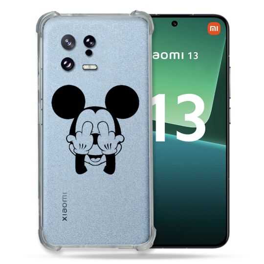 Coque Renforcée Transparente pour Xiaomi Mi 13 Mickey doigt