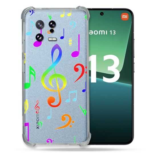 Coque Renforcée Transparente pour Xiaomi Mi 13 Note Musique Colore
