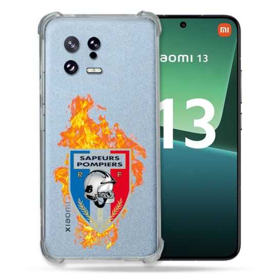 Coque Renforcée Transparente pour Xiaomi Mi 13 Pompier Feu
