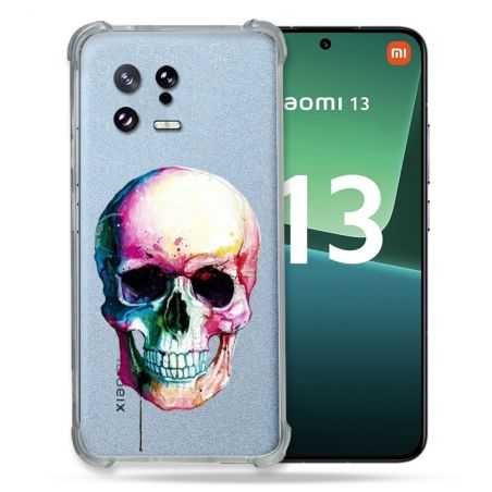 Coque Renforcée Transparente pour Xiaomi Mi 13 Skull Head Crane Colore