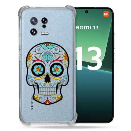 Coque Renforcée Transparente pour Xiaomi Mi 13 Tete Mort Color