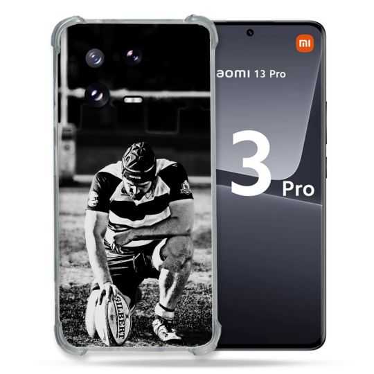 Coque Renforcée pour Xiaomi Mi 13 PRO Sport Rugby Noir Blanc