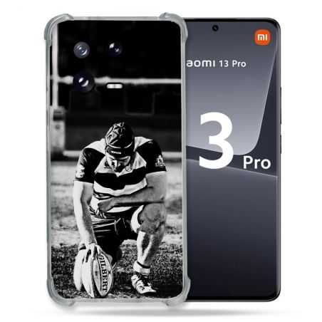 Coque Renforcée pour Xiaomi Mi 13 PRO Sport Rugby Noir Blanc