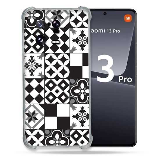 Coque Renforcée pour Xiaomi Mi 13 PRO Texture Carreau Ciment Noir