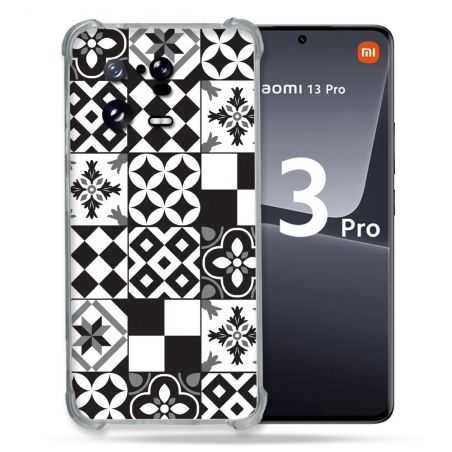 Coque Renforcée pour Xiaomi Mi 13 PRO Texture Carreau Ciment Noir