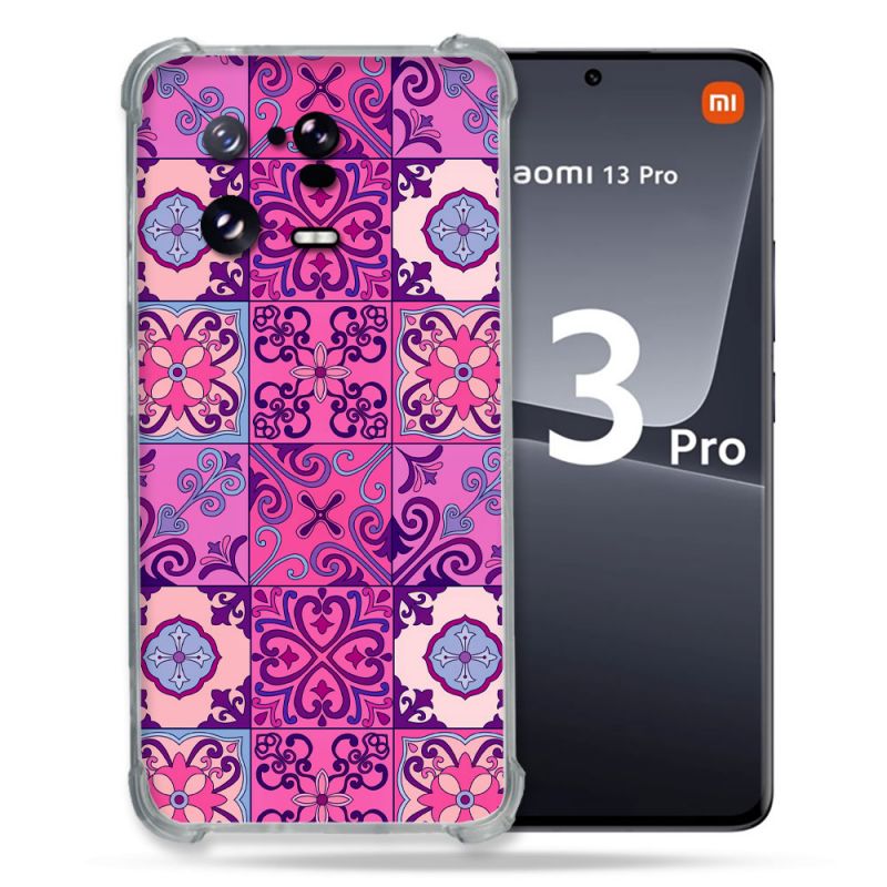 Coque Renforcée pour Xiaomi Mi 13 PRO Texture Carreau Ciment Violet