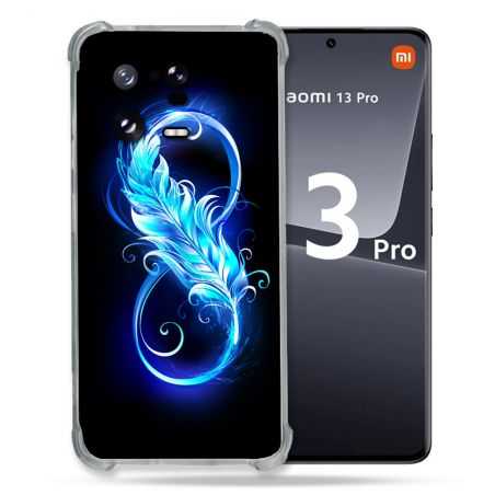 Coque Renforcée pour Xiaomi Mi 13 PRO Texture Plume Infini Bleu