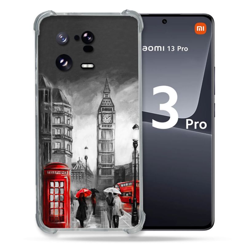 Coque Renforcée pour Xiaomi Mi 13 PRO Voyage Angleterre Londres Vintage