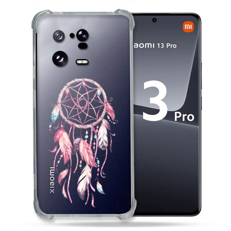 Coque Renforcée Transparente pour Xiaomi Mi 13 PRO Attrape Reve Rose