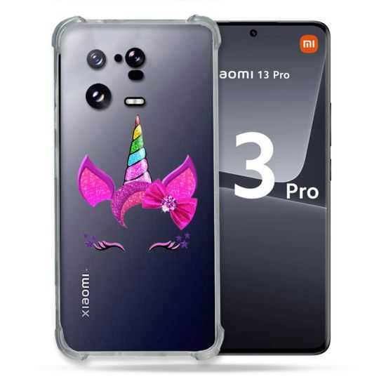 Coque Renforcée Transparente pour Xiaomi Mi 13 PRO Licorne Paillette