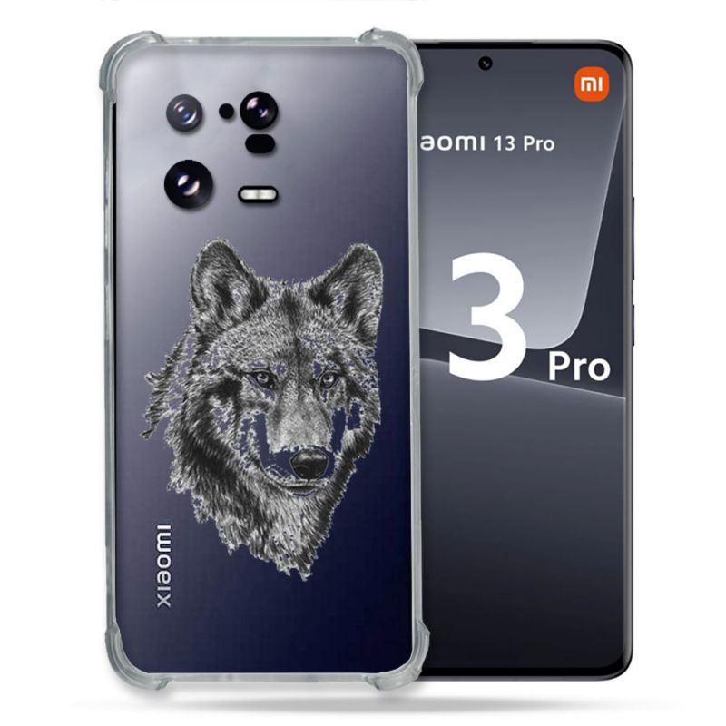 Coque Renforcée Transparente pour Xiaomi Mi 13 PRO Loup