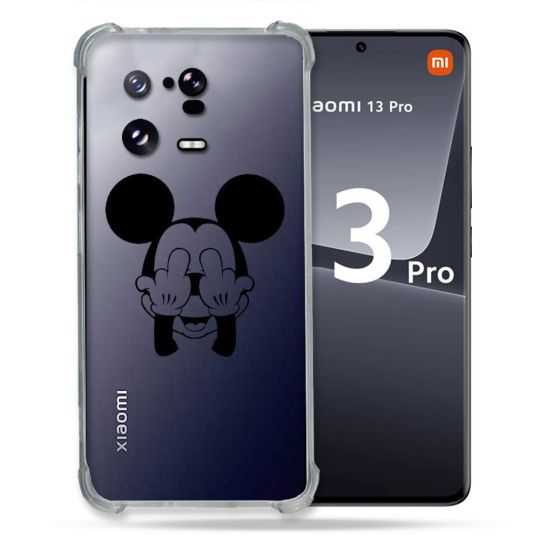 Coque Renforcée Transparente pour Xiaomi Mi 13 PRO Mickey doigt